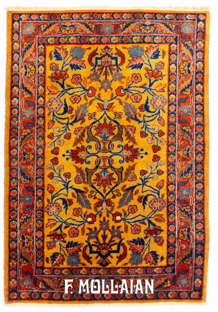 Kashan Rug Manchester Gold Color n°:673826